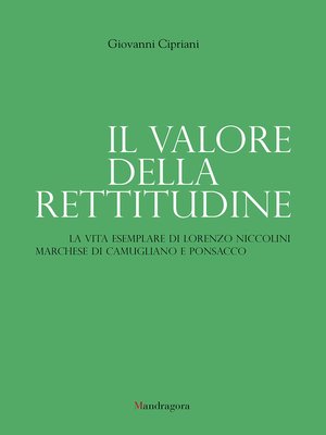 cover image of Il valore della rettitudine